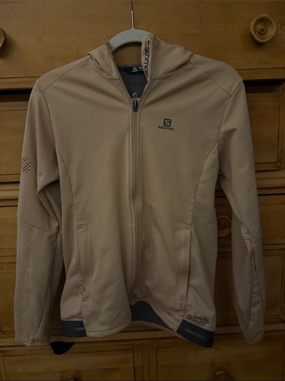 Salomon Hooded Performance Jacket — Beige